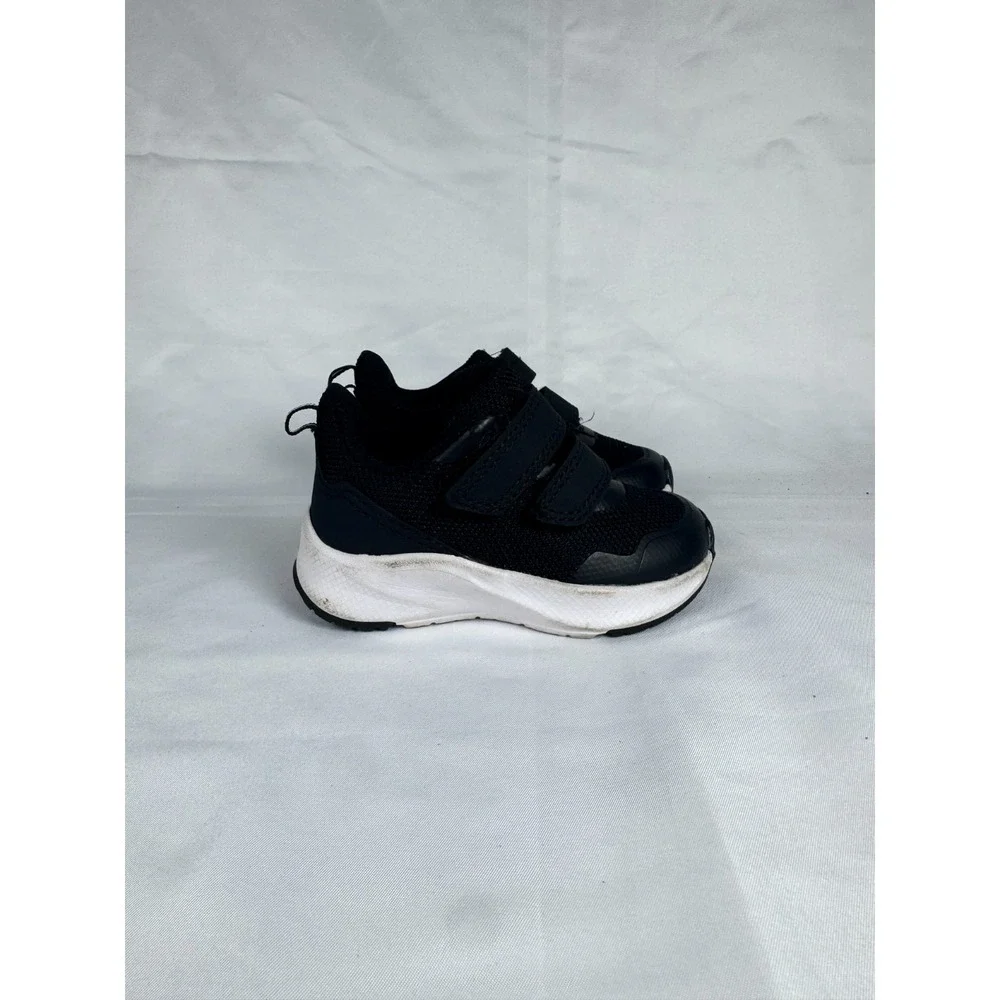 Athletic Works IBAW43CA001 Toddlers 4 Jogger Sneakers Black Hook & Loop Shoes